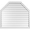 Ekena Millwork Octagonal Top Surface Mount PVC Gable Vent w/ 2"W x 1-1/2"P Brickmould Frame, 42"W x 38"H GVPOT42X3802SN - alternate 1